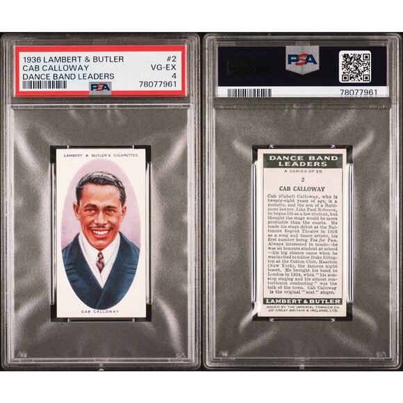 1936 Lambert & Butler Cab Calloway PSA 4 Minnie the Moocher Singer Bandleader - Picture 2 of 4